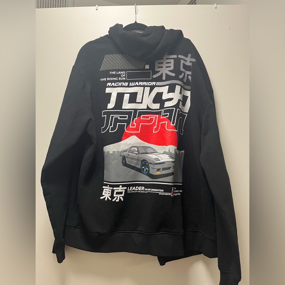 Japanese Racing Tokyo Aesthetic Zip Up (Hoodie String MISSING) Size XXL